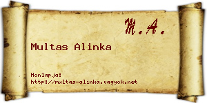 Multas Alinka névjegykártya